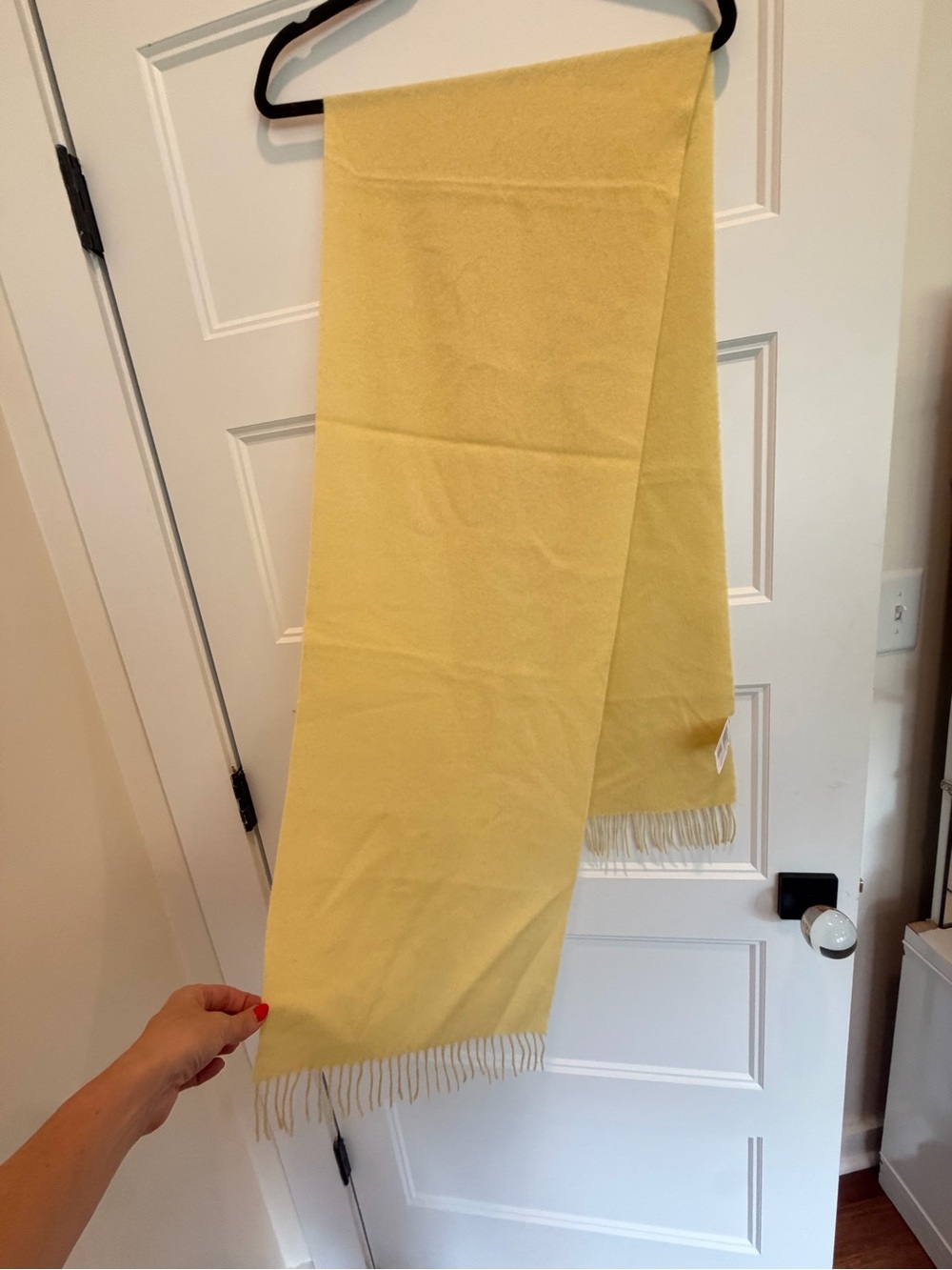 Uniqlo Lemon Yellow Fringed Throw Scarf